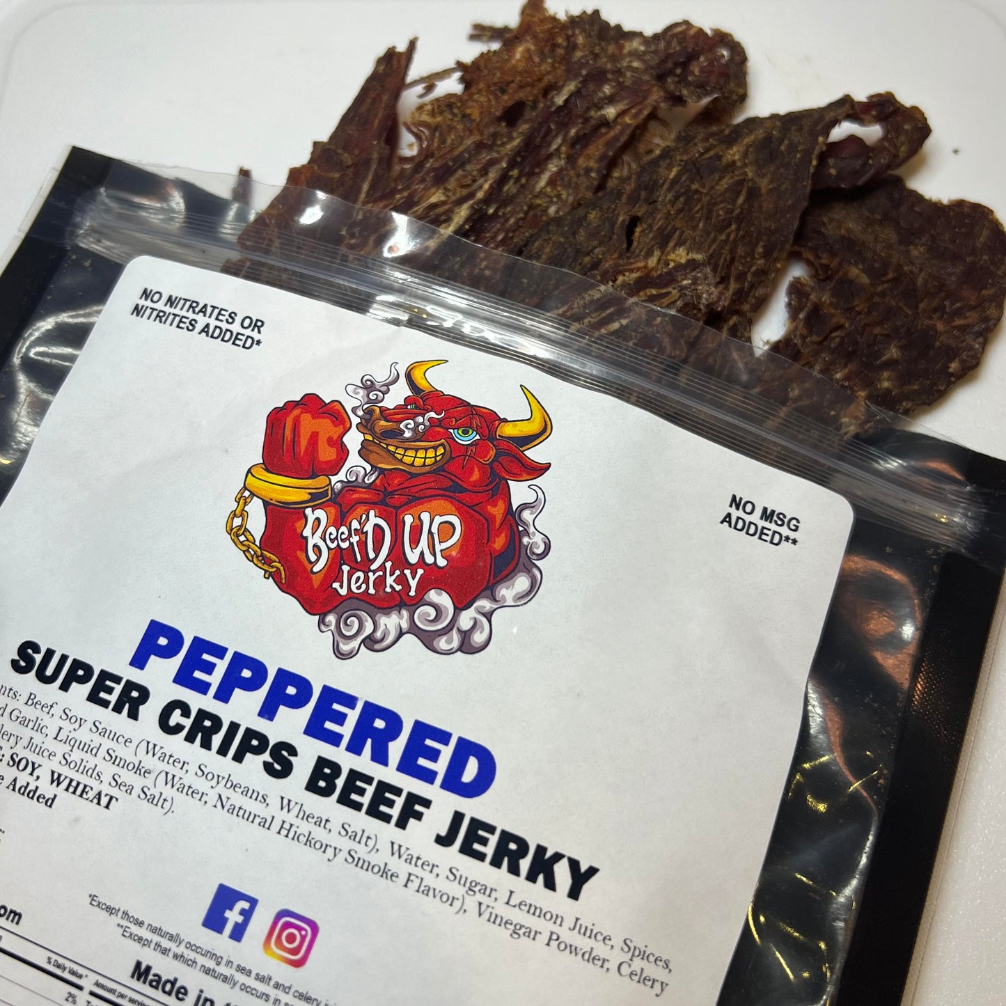 Peppered Super Crisp Beef Jerky 1.1oz