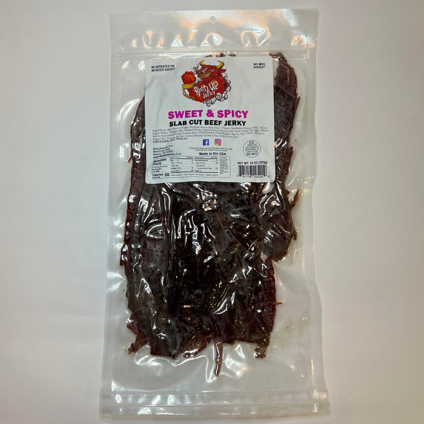 Sweet & Spicy Slab Cut Beef Jerky 10oz